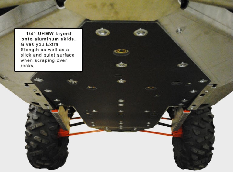 RICOCHET SKID PLATE 4 PIECES POLARIS RZR XP 1000 ALUMINUM WITH UHMW