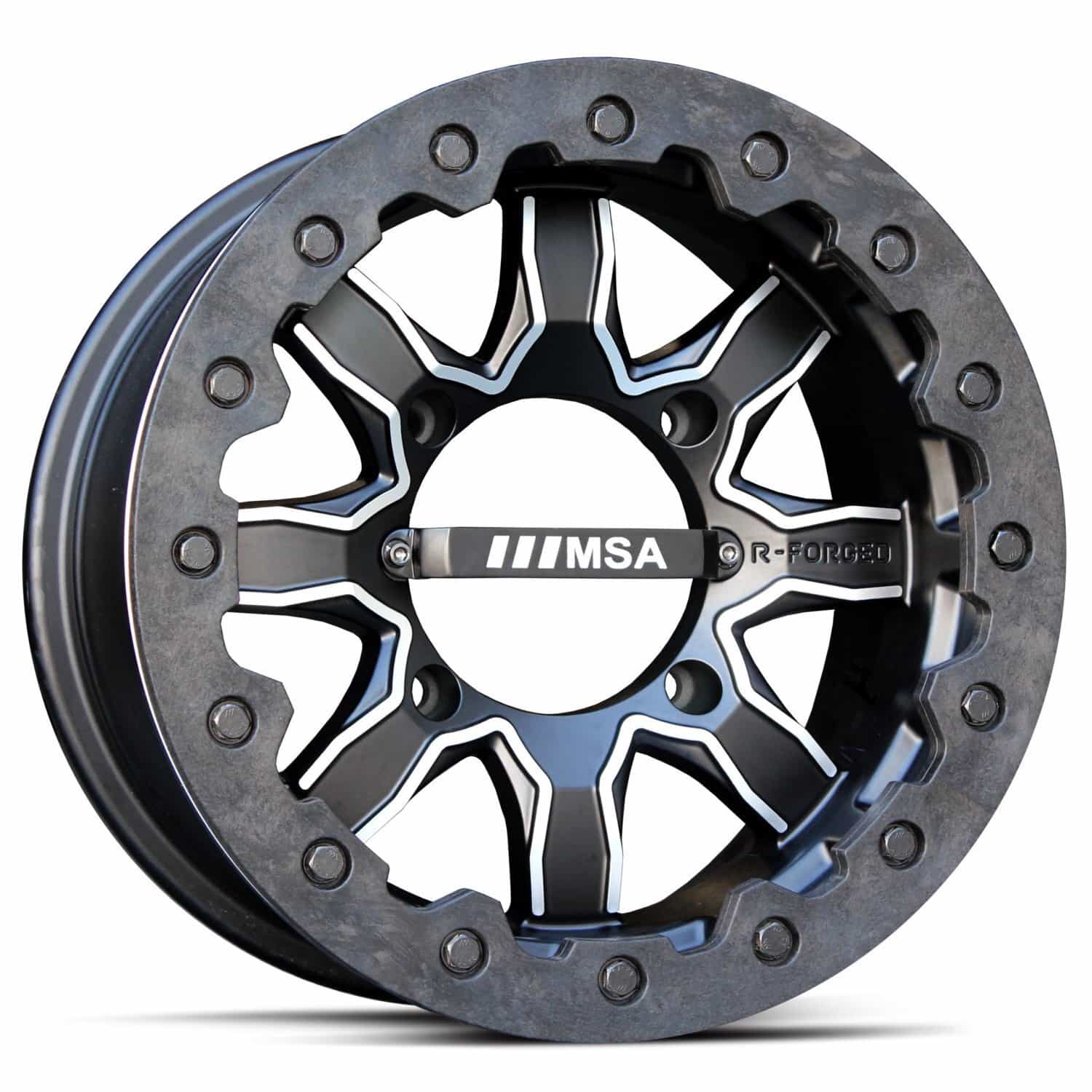 The MSA R-Forged F1 is a one-piece rotary forged aluminum beadlock UTV whee...