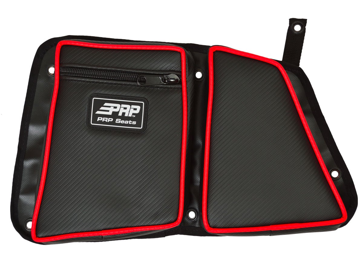 PRP SEATS STOCK REAR DOOR BAG WITH KNEE PAD PASSENGER'S SIDE POLARIS RZR XP 1000/S 900 - BLACK-14289