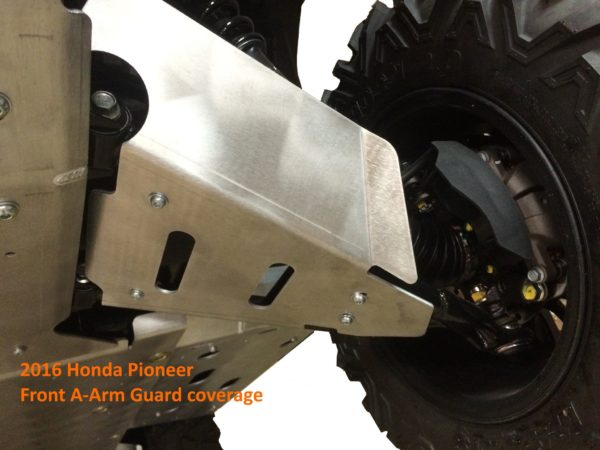 RICOCHET FRONT AND REAR A-ARMGUARDS 4 PIECES HONDA PIONEER 1000 - ALUMINUM-0