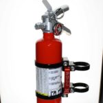 QUICK RELEASE FIRE EXTINGUISHER MOUNT WITH 2.5 LB RED AMEREX FIRE EXTINGUISHER - BLACK-15797