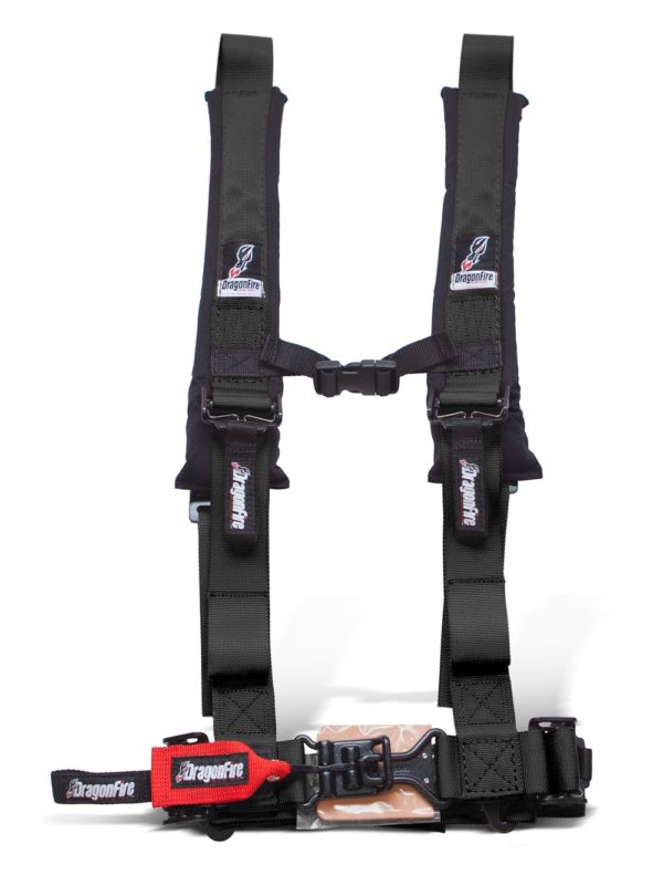 DRAGONFIRE H-STYLE 4-POINT 2"" HARNESS - BLACK-0