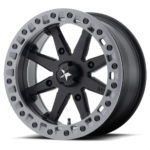 MSA M31 LOK2 BEADLOCK WHEEL 14"" 4/156 - SATIN BLACK WITH GRAY RING-0