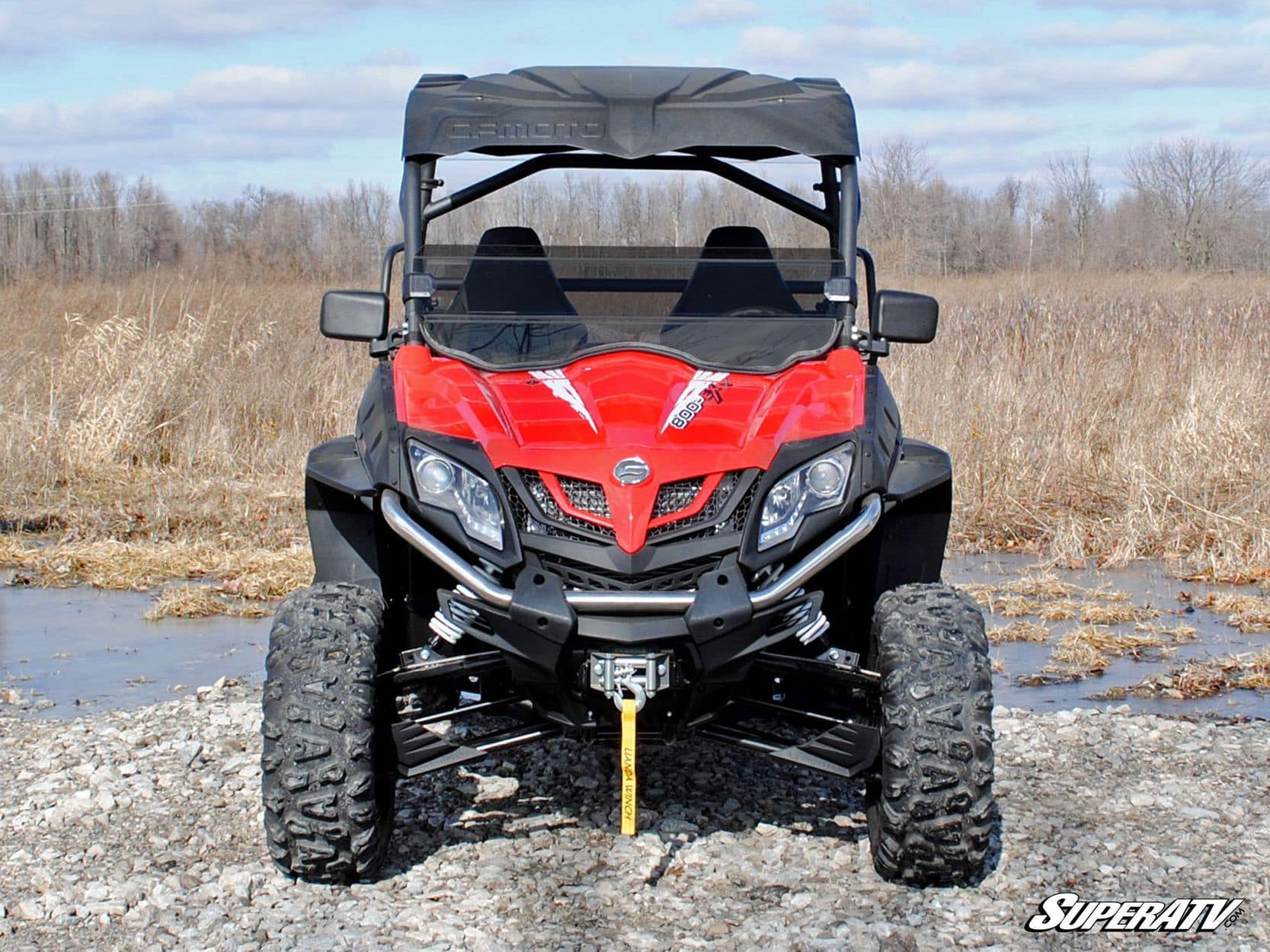 - Hard Coated for Extreme Durability 2014+ Installs in Minutes! SuperATV Heavy Duty Scratch Resistant Clear Half Windshield for CFMOTO ZForce 800 EX / 500/800 Trail / 1000 