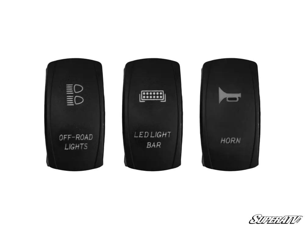 Super ATV 12V/20A OffRoad Rocker Switches With Lights Text UTV Canada
