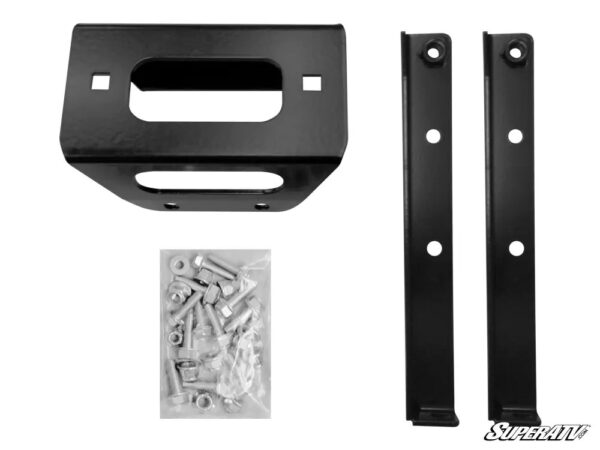 Super Atv Winch Mounting Plate With 3500 Lb Winch Polaris Rzr - UTV Canada